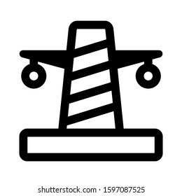 power line icon isolated sign symbol vector illustration - high quality black style vector icons
