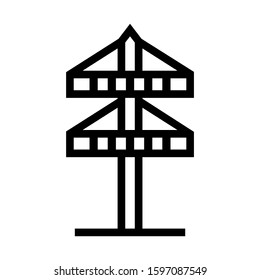 power line icon isolated sign symbol vector illustration - high quality black style vector icons
