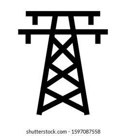 power line icon isolated sign symbol vector illustration - high quality black style vector icons
