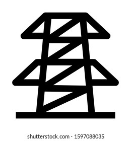 power line icon isolated sign symbol vector illustration - high quality black style vector icons

