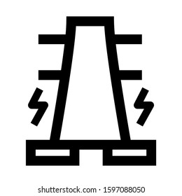 power line icon isolated sign symbol vector illustration - high quality black style vector icons
