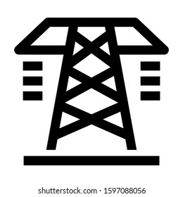 power line icon isolated sign symbol vector illustration - high quality black style vector icons
