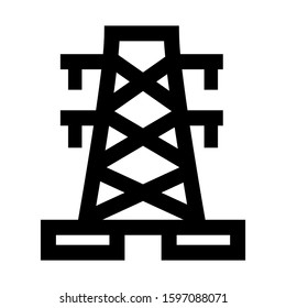 power line icon isolated sign symbol vector illustration - high quality black style vector icons
