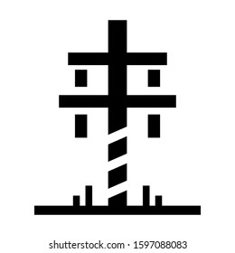 power line icon isolated sign symbol vector illustration - high quality black style vector icons
