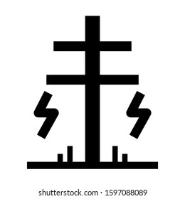 power line icon isolated sign symbol vector illustration - high quality black style vector icons
