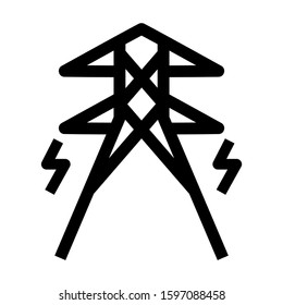 power line icon isolated sign symbol vector illustration - high quality black style vector icons
