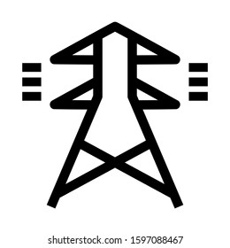 power line icon isolated sign symbol vector illustration - high quality black style vector icons
