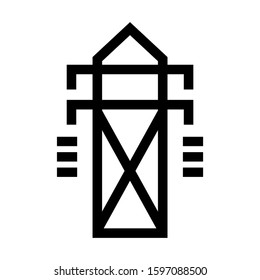 power line icon isolated sign symbol vector illustration - high quality black style vector icons
