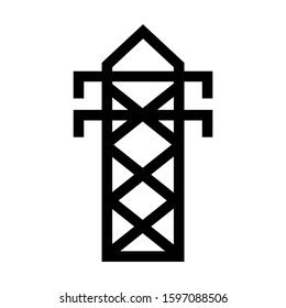power line icon isolated sign symbol vector illustration - high quality black style vector icons
