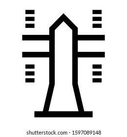 power line icon isolated sign symbol vector illustration - high quality black style vector icons
