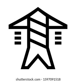power line icon isolated sign symbol vector illustration - high quality black style vector icons
