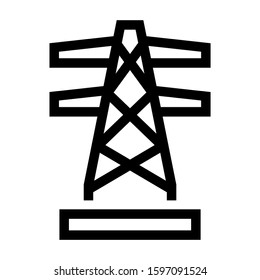 power line icon isolated sign symbol vector illustration - high quality black style vector icons
