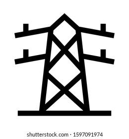 power line icon isolated sign symbol vector illustration - high quality black style vector icons
