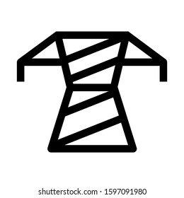 power line icon isolated sign symbol vector illustration - high quality black style vector icons
