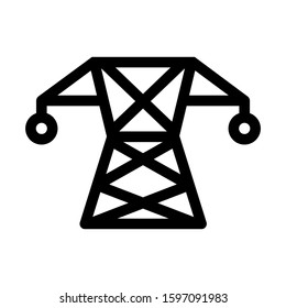 power line icon isolated sign symbol vector illustration - high quality black style vector icons

