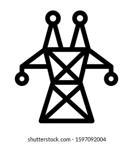 power line icon isolated sign symbol vector illustration - high quality black style vector icons
