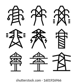 power line icon isolated sign symbol vector illustration - Collection of high quality black style vector icons
