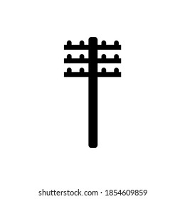 Power line icon, logo isolated on white background