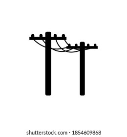 Power line icon, logo isolated on white background