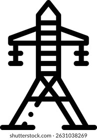 ícone da linha de alimentação. Design De Estilo Linear Fino Isolado Em Plano De Fundo Branco