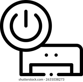 power line icon. Thin Linear Style Design Isolated On White Background