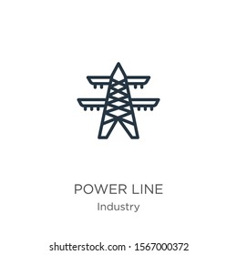 Power line icon vector. Trendy flat power line icon from industry collection isolated on white background. Vector illustration can be used for web and mobile graphic design, logo, eps10