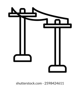 Power Line Vector Line Icon Design