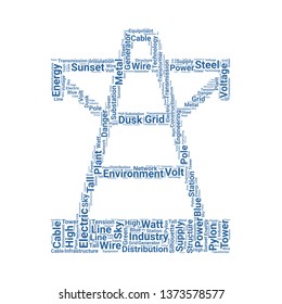 power line word cloud. tag cloud about power line