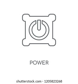 Power linear icon. Power concept stroke symbol design. Thin graphic elements vector illustration, outline pattern on a white background, eps 10.