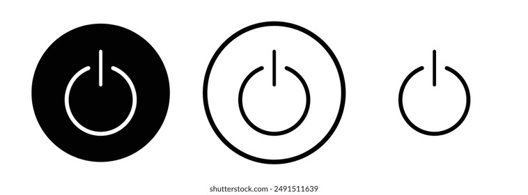 Power liner icon collection on white background