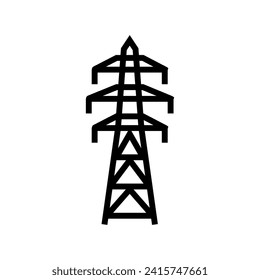 power lines electric grid color icon vector. power lines electric grid sign. isolated symbol illustration