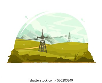 Power lines electricity