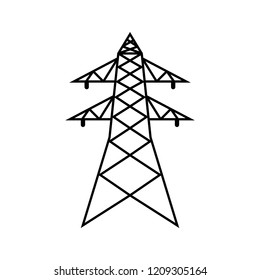 Power lines icon, logo on white background