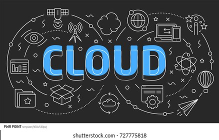 Power Lines Slides Point template Lines template illustration