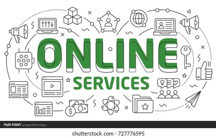 Power Lines Slides Point template Lines template illustration
