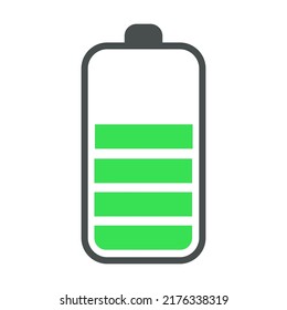 Power loading isolated vector illustration. Phone battery charge status flat symbol. Smartphone UI symbol