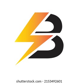 Power Logo B Letter Lightning On Stock Vector (Royalty Free) 2153492601 ...