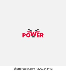 Concepto de logotipo de potencia para la identidad de marca