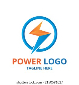 Power Logo Design Elect Power Voltage Stock Vector (Royalty Free ...