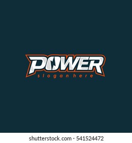 Power logo design. Electric energy logotype. Vector emblem