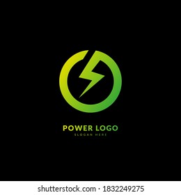 Power logo. Logo design for energy. Power energy  logo design element fit for company and busines