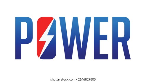  Diseño del logotipo de alimentación. Rayo relámpago Thunderbolt Energy representa un elemento vector de diseño de logotipo de alta potencia. Logotipo, icono, emblema, S, signo, concepto de símbolo para el diseño del logotipo.