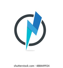 Power Logo Icon Design Template Elements Blue