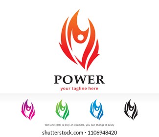 Power Logo Symbol Template Design Vector, Emblem, Design Concept, Creative Symbol, Icon