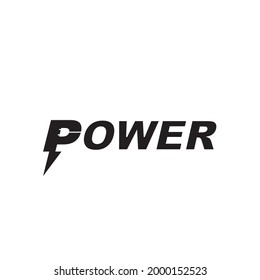 Power Logo Typography Bolt On P Stock Vector (Royalty Free) 2000152523 ...