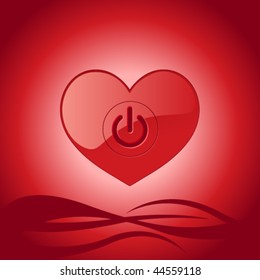 power of love vector valentine background