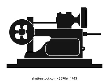 Power Machine Silhouette vector illustration on white background