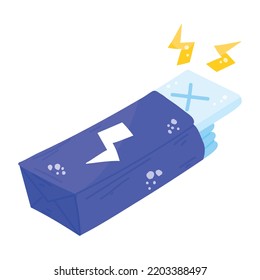 A power magnet flat sticker icon