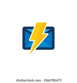 Power Mail Logo Icon Design