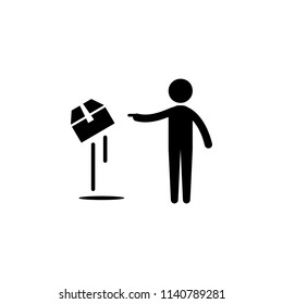 power man of thought icon. Element of super hero icon for mobile concept and web apps. Glyph power man of thought icon can be used for web and mobile